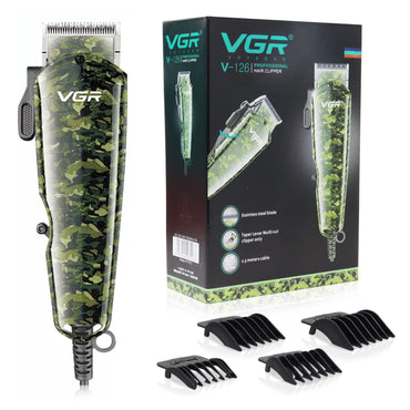 VGR Branded V-126 Camouflage Professional Corded Hair Clipper and Trimmer for Men (Multicolor, 2.5 meters cable length)