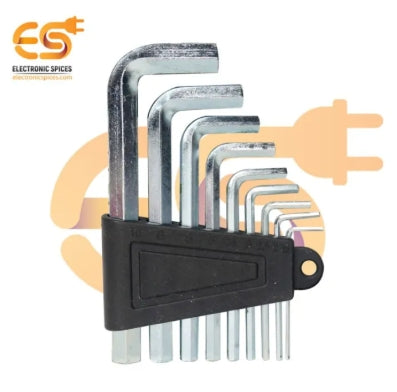 Allen Key Set - 9 Pcs - CRV - Short - Hex - (1.5 -10 Mm)