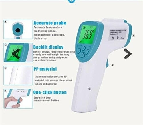 Infrared Forehead Thermometer for All Ages, Non-Contact Digital Thermometer for Fever