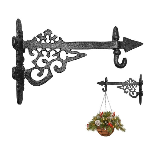 Hanging Basket Bracket Outdoor Plant Holder Decorative Cast Aluminum Wall Hanging Brackets