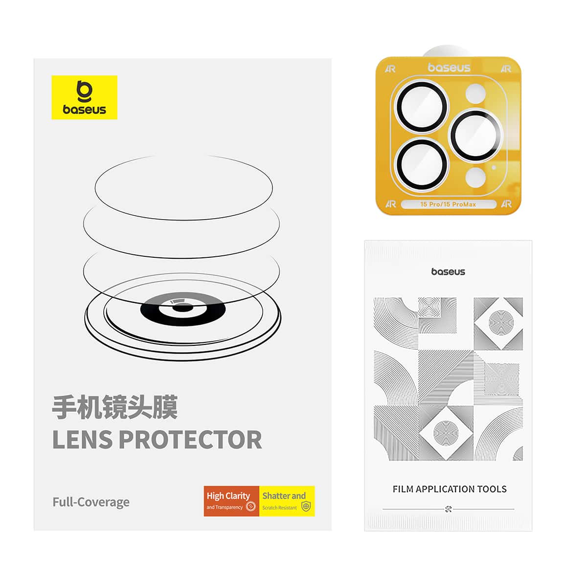 Original Baseus Camera Lens Protector for iPhone 15 Series