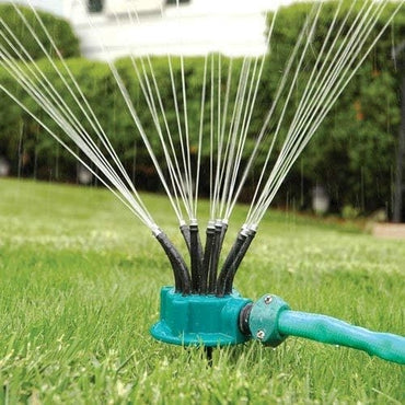 Garden Sprinkler Multi-Tips Lawn Sprinkler Head Nozzle 12 Flexible Spray Nozzles 360 Degree Rotation