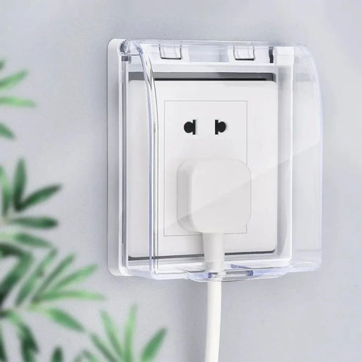 Wall Switch Socket Faceplate Panel Box, Bathroom Self-Adhesive Waterproof Switch Cover Socket Power
