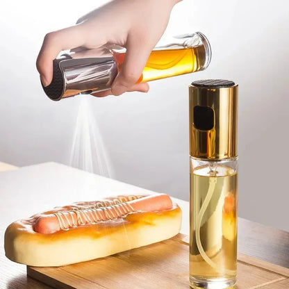 Premium Glass Oil Spray Bottle for Kitchen & BBQ | Leakproof Olive Oil & Vinegar Dispenser