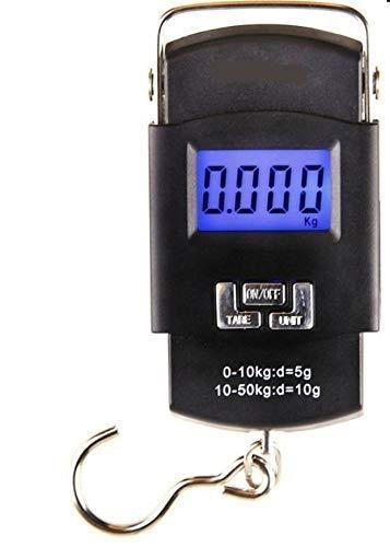 Portable Digital Luggage Scale 50Kg/10g | Electronic Hanging Fishing Hook Scale with LCD Display