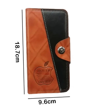 Multi-Functional Men's Wallet Slim PU Leather Long Multi-Card Holder