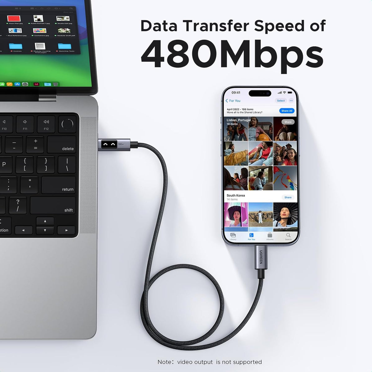 UGREEN Uno USB-C to USB-C Cable 100W - 100CM