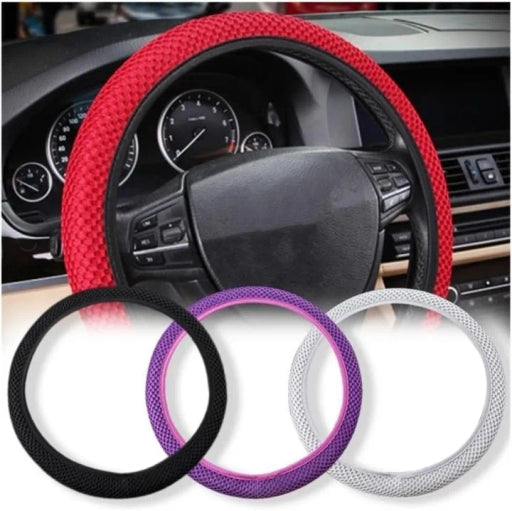 Car Styling Texture Auto Silicone Steering Wheel Cover Soft Car Steering Wheel Automobiles/BLACK