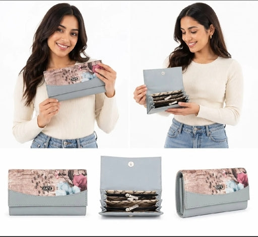 Elegant Floral Ladies Wallet – KATE Style (17 X 8 Cm)