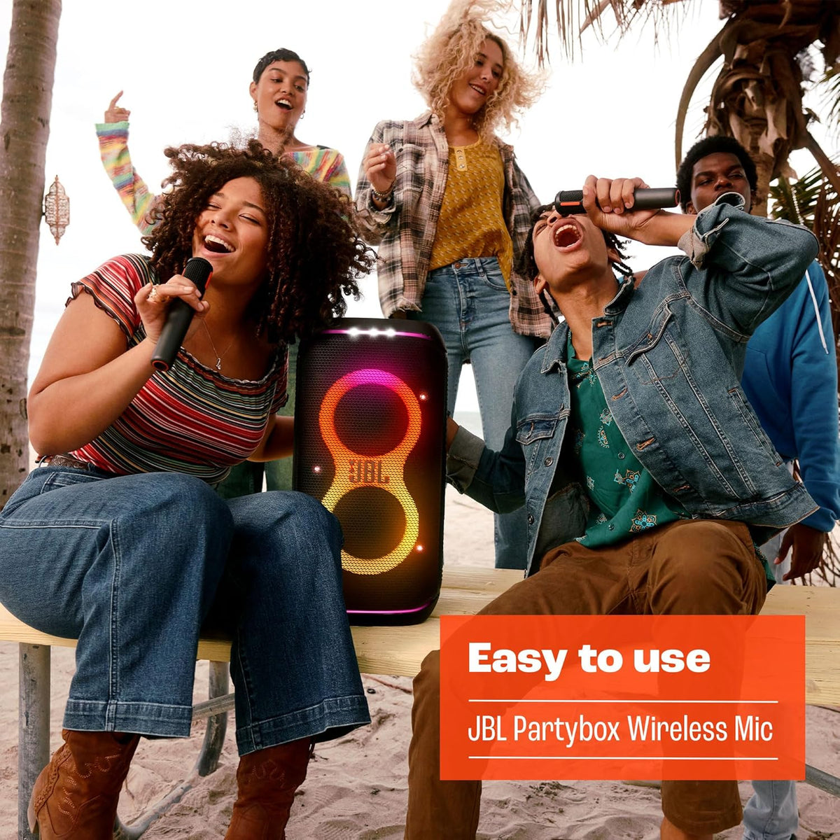 JBL PartyBox Wireless Mic - 2X Digital Wireless Microphones, Rechargeable Battery (20hrs - 700mAh), Clear Voice