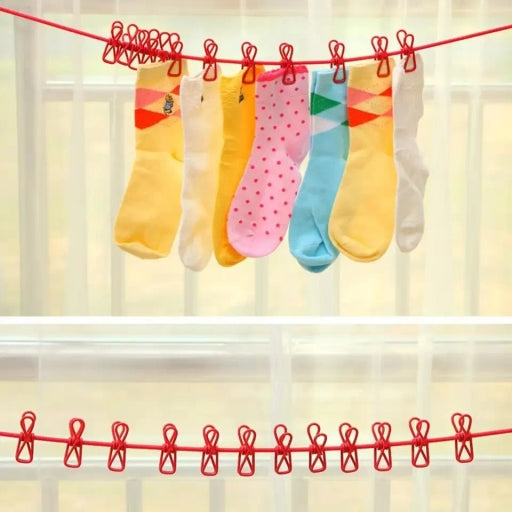 Clothes Drying Rack Portable Clothesline Windproof Clothes Rope Drying Rack Cloth Hanging Line