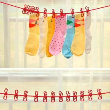 Clothes Drying Rack Portable Clothesline Windproof Clothes Rope Drying Rack Cloth Hanging Line