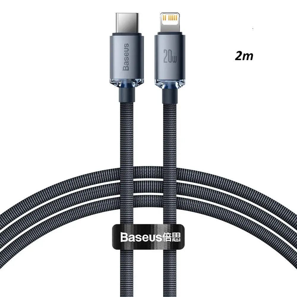 Baseus Crystal Shine 20W Fast Charging & Data Cable USB Type C to Lightning 20W