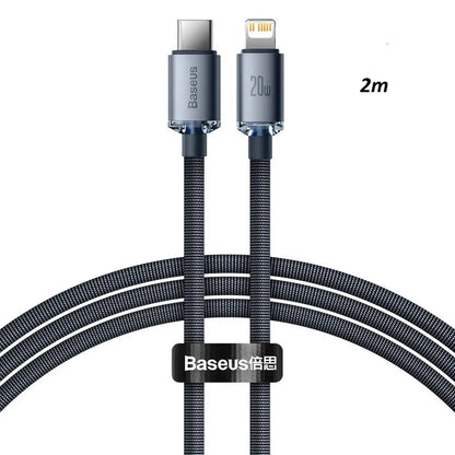 Baseus Crystal Shine 20W Fast Charging & Data Cable USB Type C to Lightning 20W