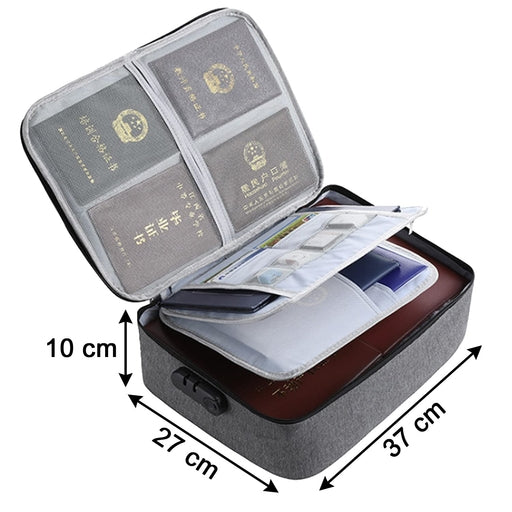 Unisex Large Capacity Document Bag File Holder Certificate Organizer Case Zipper Pouch