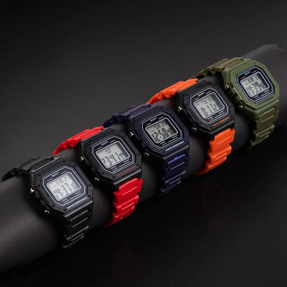 Luxury Brand Men's Wrist Watches Electronic Led Digital Watch for Men Women Square Silicone Watch