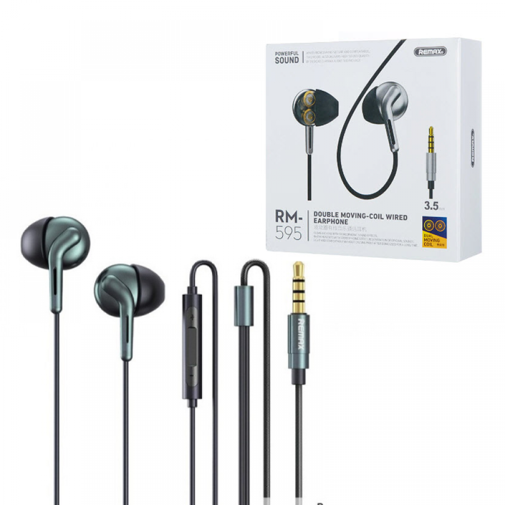 Remax RM-595 Double Moving-Coil Wired Earphone