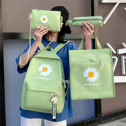 4 In 1 Trending Bag for Girls College University Bag for Girls Bagpack for Girls Korean Style Woman