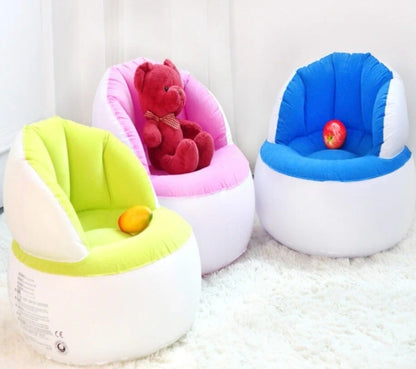 Kids Inflatable Sofa Chair with Backrest & Foot Air Pump with Hose