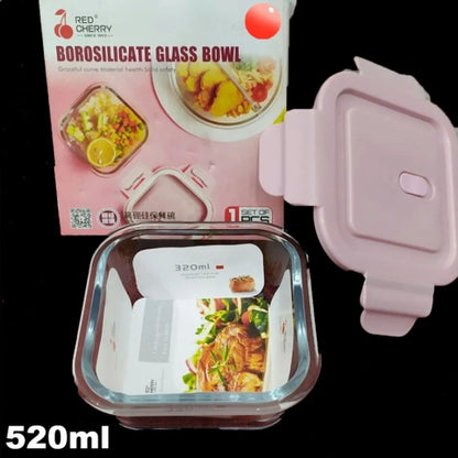 Borosilicate Glass Food Storage Bowl Airtight & Leak-Proof SNAP Locking LIDS & Built-in AIR Vent