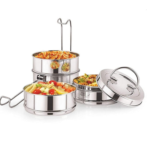 4 Tier Stainless Steel Tiffin Lunch Box for School/Office