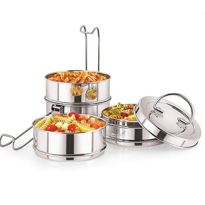 4 Tier Stainless Steel Tiffin Lunch Box for School/Office