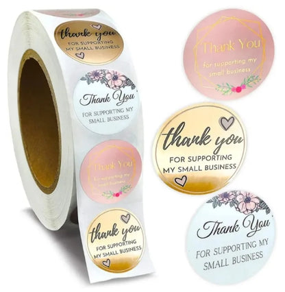 500 Piece/Roll Thank You Stickers Labels Courier Shipping Packaging Label Stickers