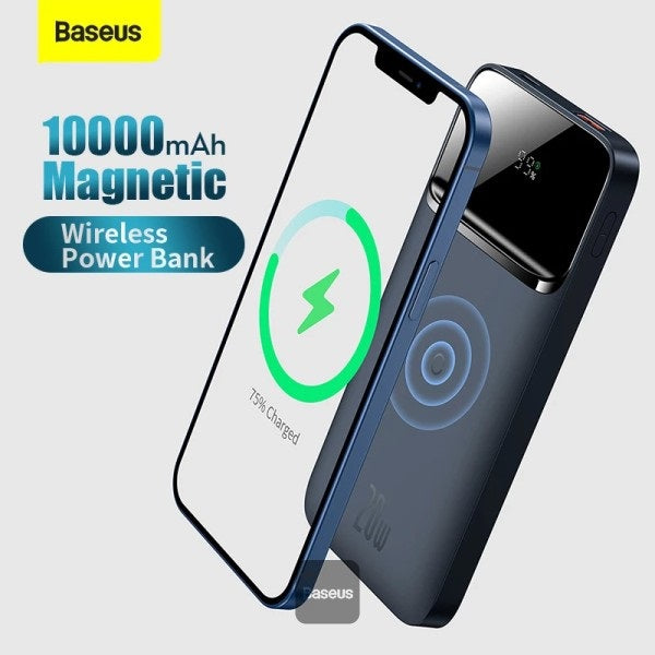 Baseus PD 20W Power Bank 10,000mAh With Magnetic MagSafe Wireless Charging & USB-C