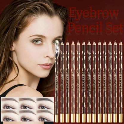 Eyebrow Pencil Waterproofs, Long-Lasting [Dark Brown]
