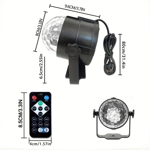 LED Sound Activated Party Lights Control DJ Lighting Disco Ball Strobe Club Lamp 7 Modes Stage Par