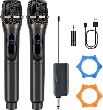 Rechargeable Wireless Microphone (Single/ Dual Set)