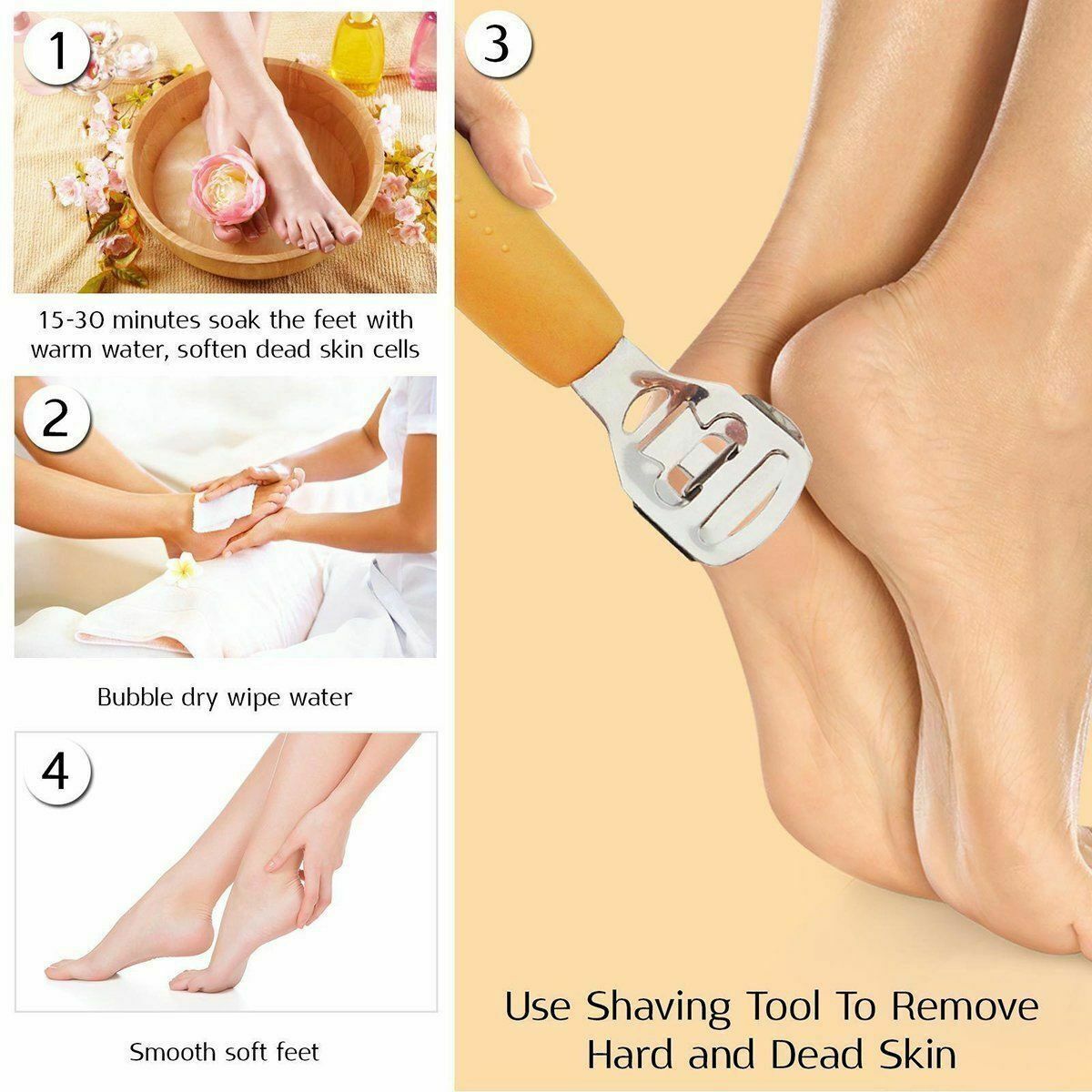 Foot scrapper with 10 Blades Pedicure tools