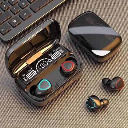 M10 TWS Wireless Earbuds | Bluetooth Headset with LED Display & Power Bank Case