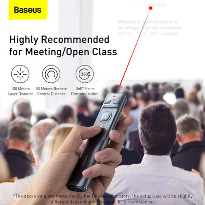 Baseus Orange Dot Wireless Presenter (Red Laser) ( Rechargeable )