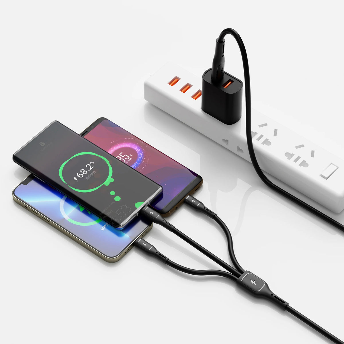 WiWU StarLink Wi-C046E Cable 3-in-1 60W Fast Charging Type-C + Lightning + Micro USB Cable
