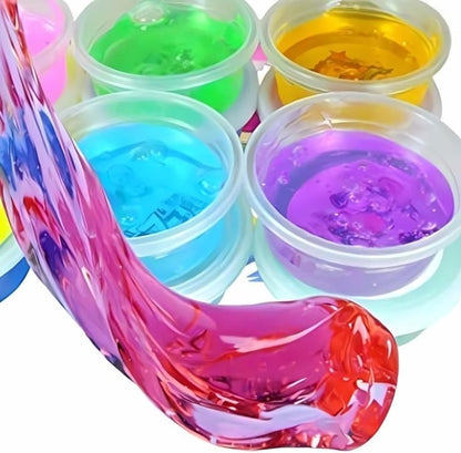 Magic Clay Slime Crystal Colour Blowing Bubbles 12Pcs in One Pack