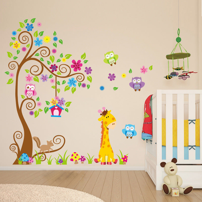 Lions and Friends Cartoon Animals Wall Decal Sticker for Kids' Room Decoration