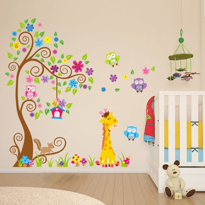 Lions and Friends Cartoon Animals Wall Decal Sticker for Kids' Room Decoration