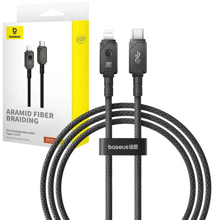 Baseus Aramid Fiber Braiding USB-C to Lightning Cable PD 20W (P10355803111-00) (100 cm)