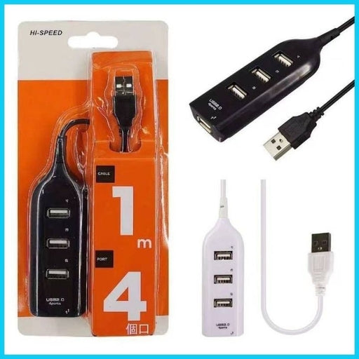 4 Port High Speed USB 2.0 HUB with 1M Charging Cable 4 USB Ports Charger Adapters