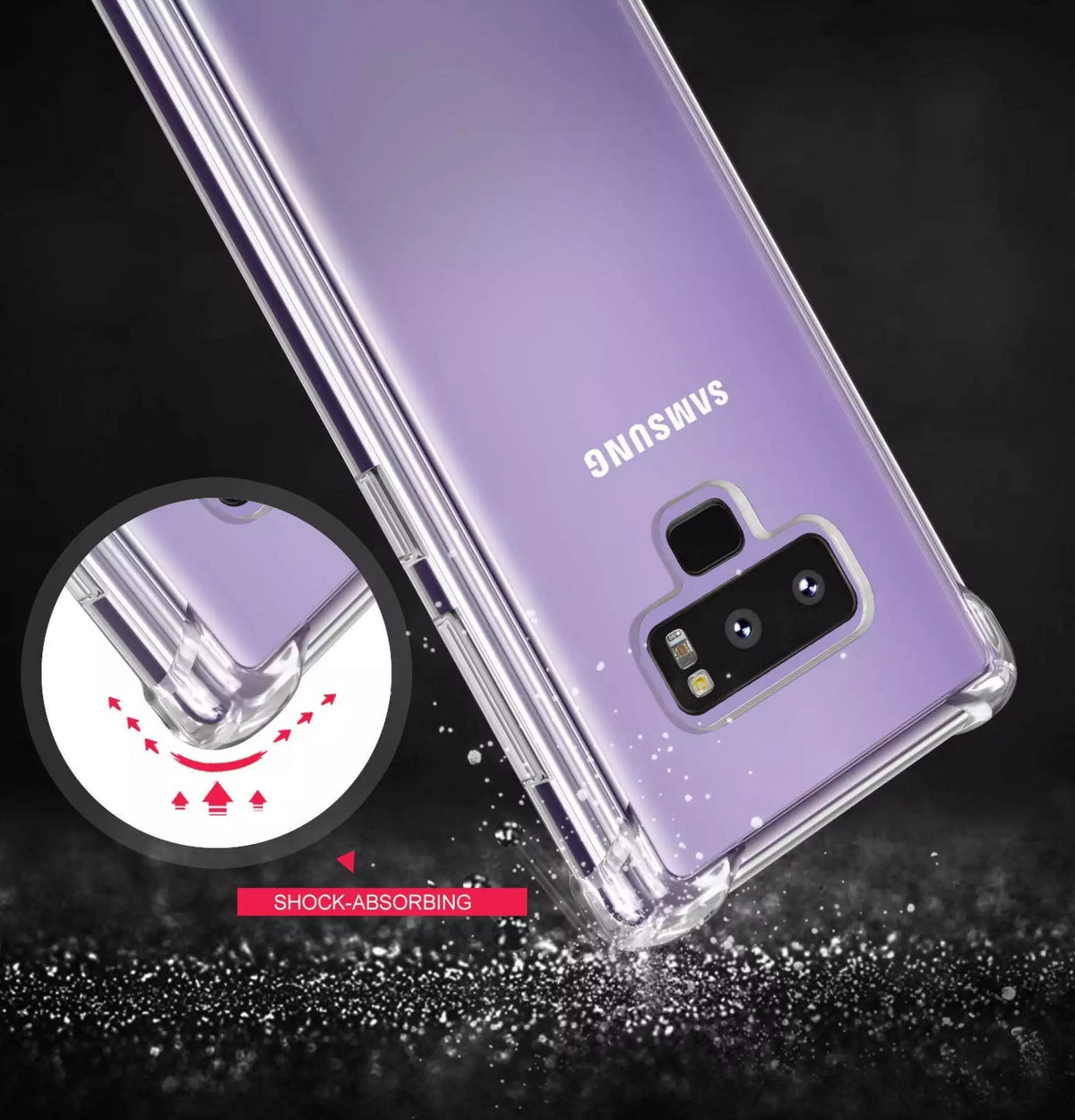 Anti Shock Corner Bumper Air Bag Soft Transparent Cover For Samsung Galaxy Note 9