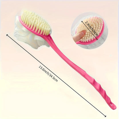 Multi-Color Bath Artifact Long Handle Soft Hair Japanese Bath Brush Multi-Functional