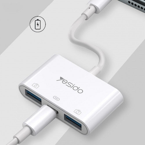 Yesido GS17 3 In 1 Type C Otg Adapter