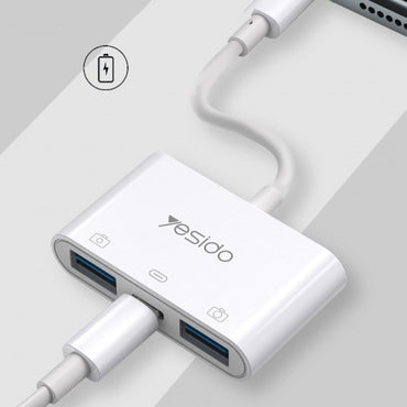 Yesido GS17 3 In 1 Type C Otg Adapter