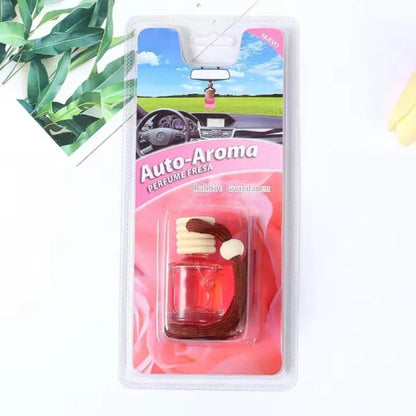 Car Aroma Scented Mini Bottle Rose Red Color One Pc