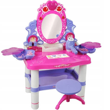 Beauty Dresser Makeup Play Set Girls Dressing Table Kids Toy