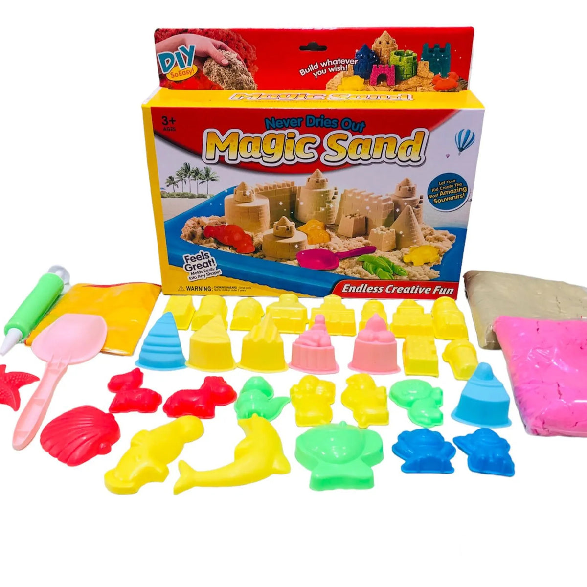 Magic Sand Clay Kids Clay toy Funny kids sand Never dries out magic sand nursery toy Clay Molding Colored Soft Slime Space Sand Dynamic Sand Play Toys Model Tools Supplies Play Sand Toys Set