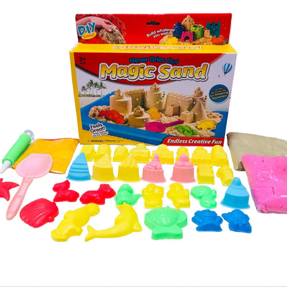 Magic Sand Clay Kids Clay toy Funny kids sand Never dries out magic sand nursery toy Clay Molding Colored Soft Slime Space Sand Dynamic Sand Play Toys Model Tools Supplies Play Sand Toys Set