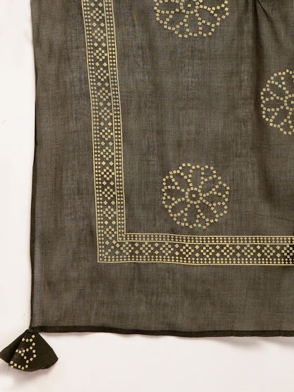 Women Ethnic Motifs Printed Regular Kurta with Trousers & with Dupatta