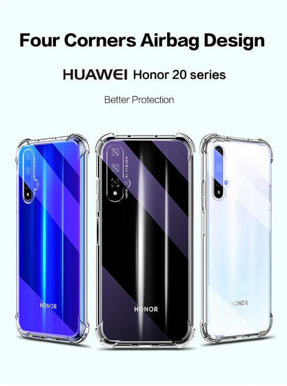Transparent Airbag Shock Proof Cover For Huawei Nova 5T / Honor 20 Shock Resistant Case Cover